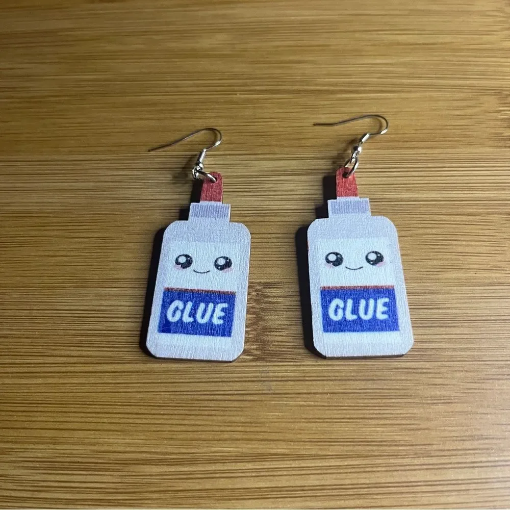 Cute Glue Bottle Earrings